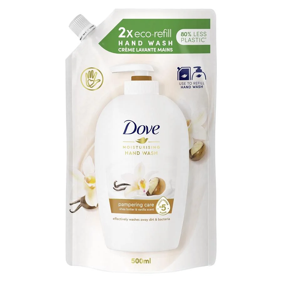 Dove Caring Hand Wash Shea Butter, mydło w płynie – zapas, 500 ml