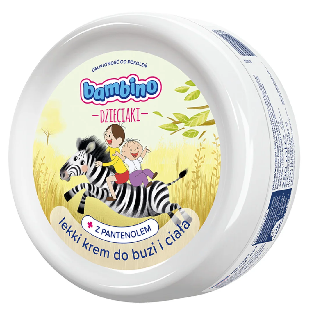 Bambino Dzieciaki Zebra lekki krem do buzi i ciała, 250 ml