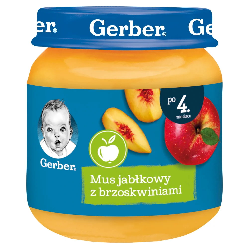 Gerber mus jabłkowo-brzoskwiniowy, 125 g