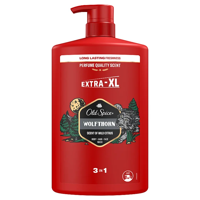 Old Spice Wolfthorn, męski żel pod prysznic i szampon, 1000ml