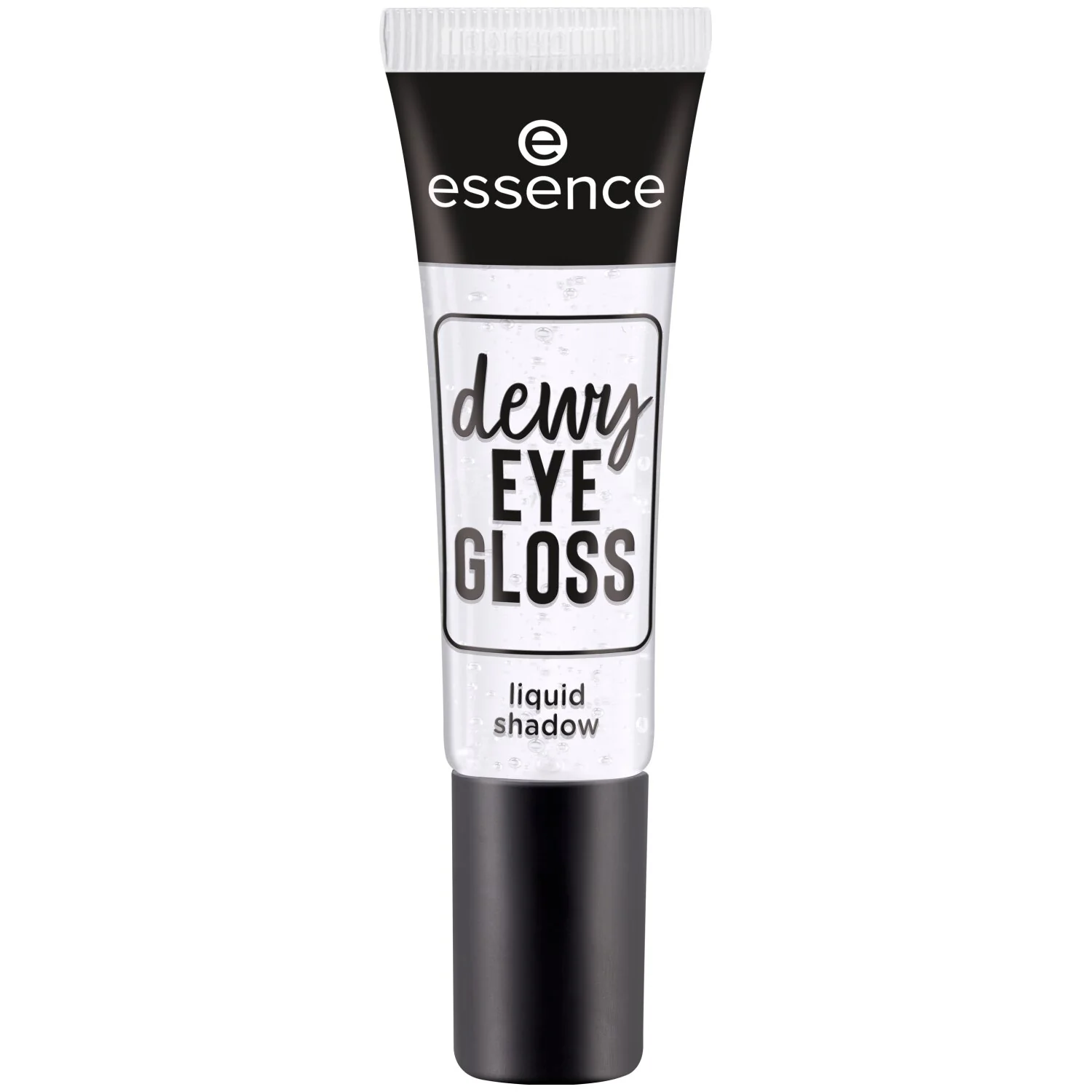 Essence Dewy Eye Gloss płynny cień do powiek zapewniający lśniące wykończenie  01 Crystal Clear, 8 ml 