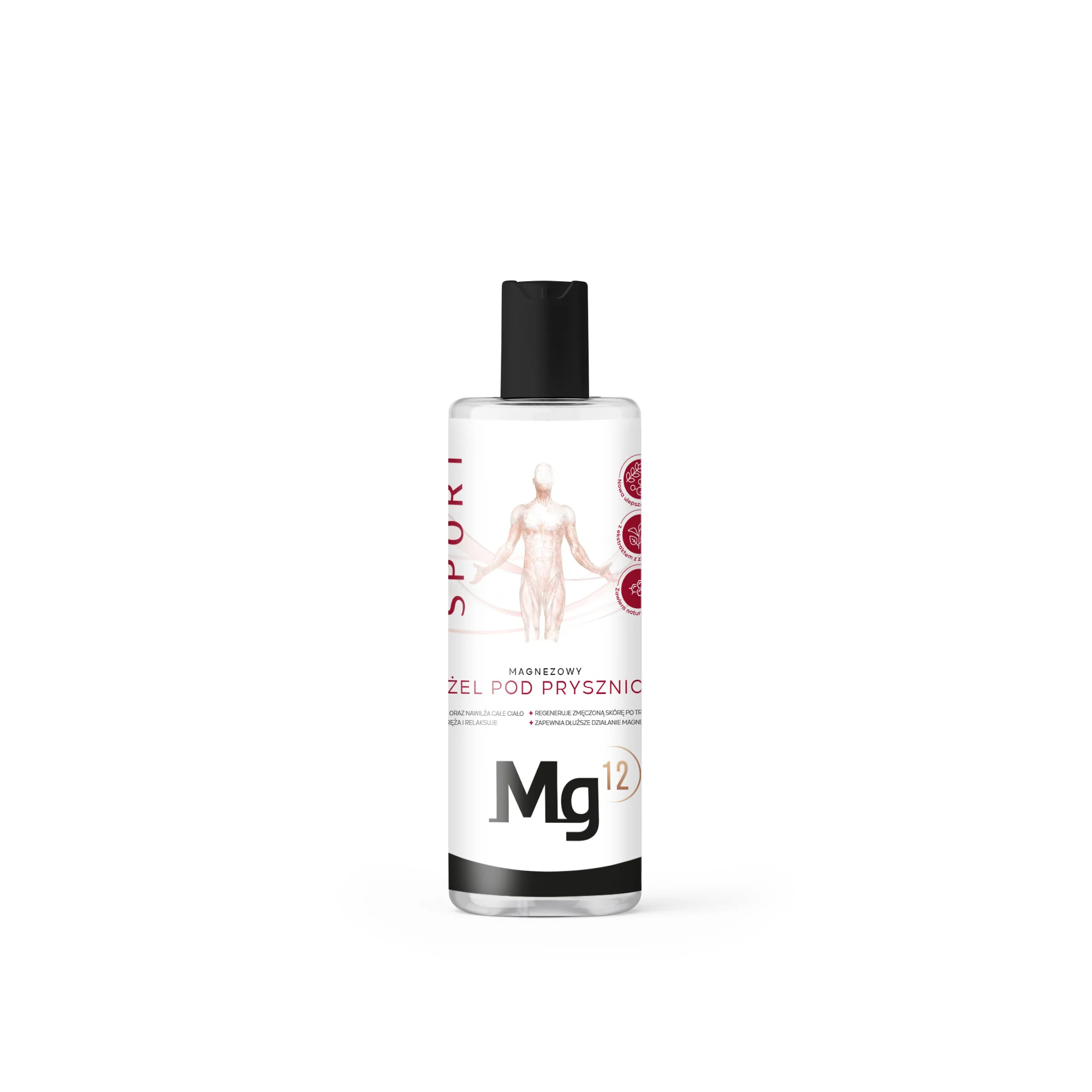 Mg12 Sport magnezowy żel pod prysznic z biszofitem, 200 ml 