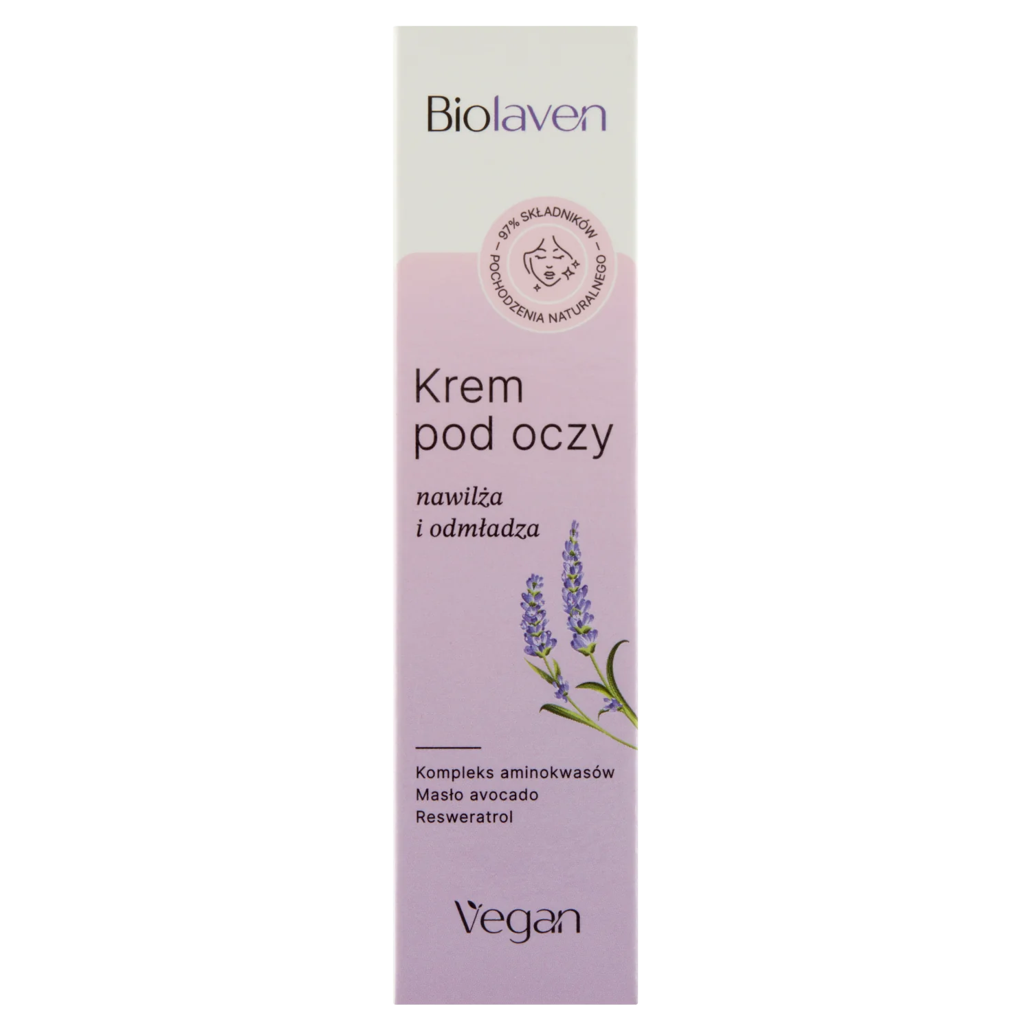 Biolaven organic krem pod oczy Olej z pestek winogron & Olejek lawendowy, 15 ml