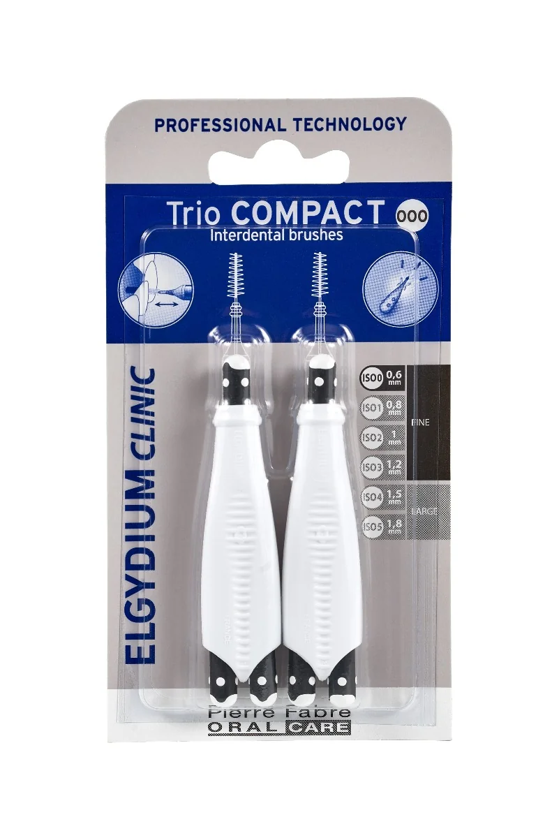 Elgydium Clinic Trio Compact 000, szczoteczki międzyzębowe, 2 sztuki