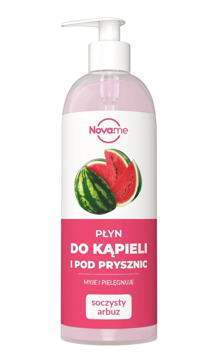 NOVAME, Soczysty Arbuz, płyn do kąpieli i pod prysznic, 500 ml