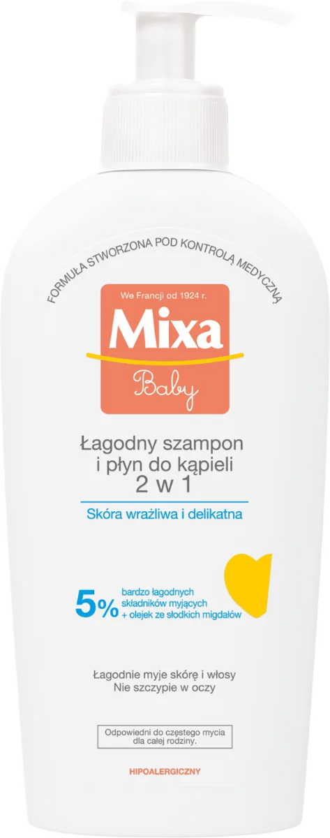 Mixa Baby Lipidowy żel do ciała i włosów bez mydła, 250 ml