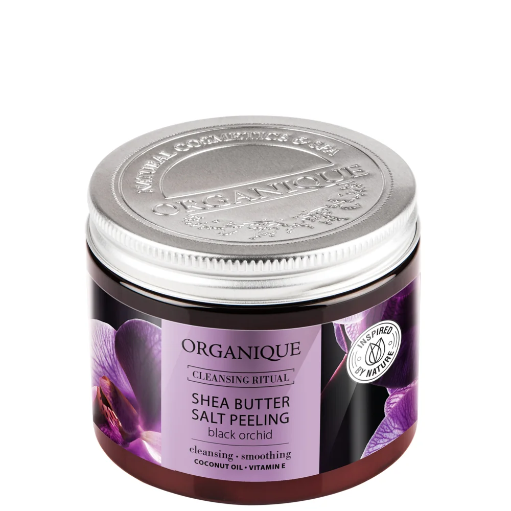 Organique Peeling solny do ciała z masłem shea black orchid, 200 g