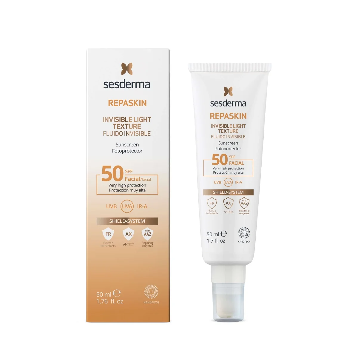 Sesderma Repaskin Fluido Invisible Fotoprotector SPF50, 50 ml