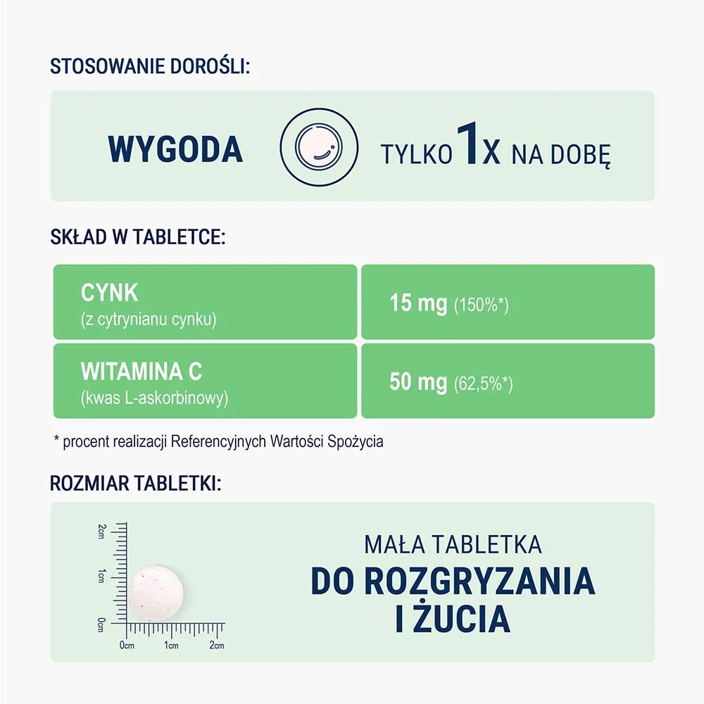 Naturell cynk organiczny + witamina C, 120 tabletek do żucia 