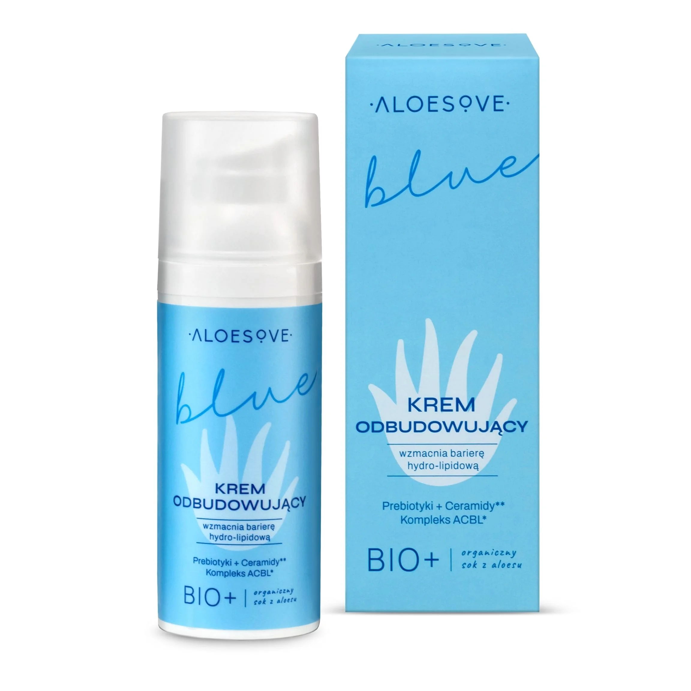 Aloesove Blue, krem odbudowujący do twarzy, 50 ml