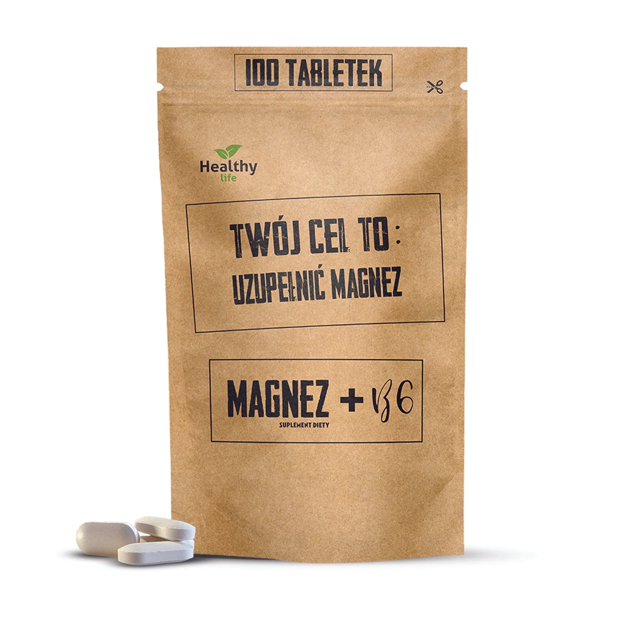 Twój cel to uzupełnić magnez + B6, 100 tabletek