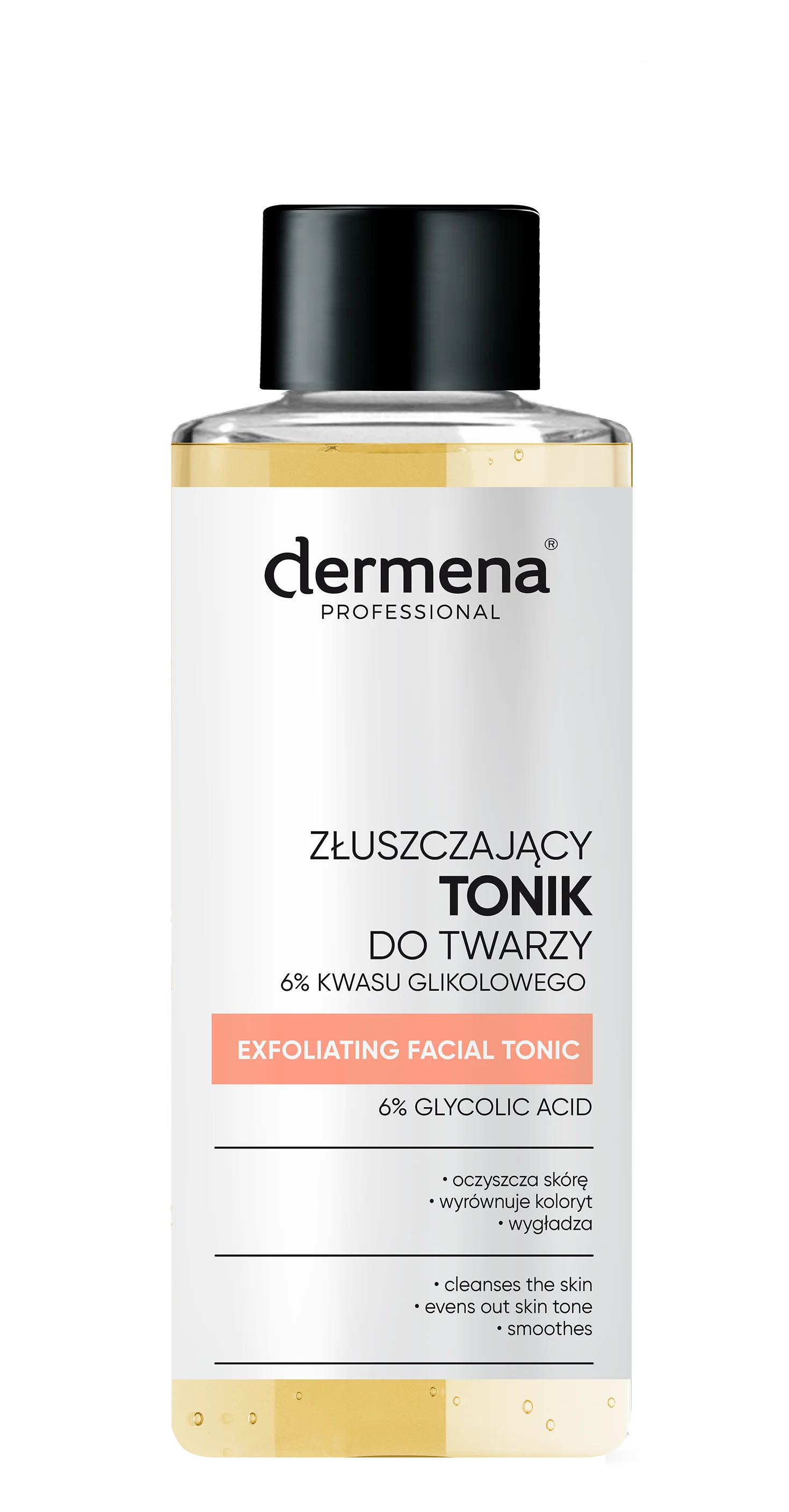 Dermena Professional złuszczający tonik do twarzy 6% kwasu glikolowego, 100 ml