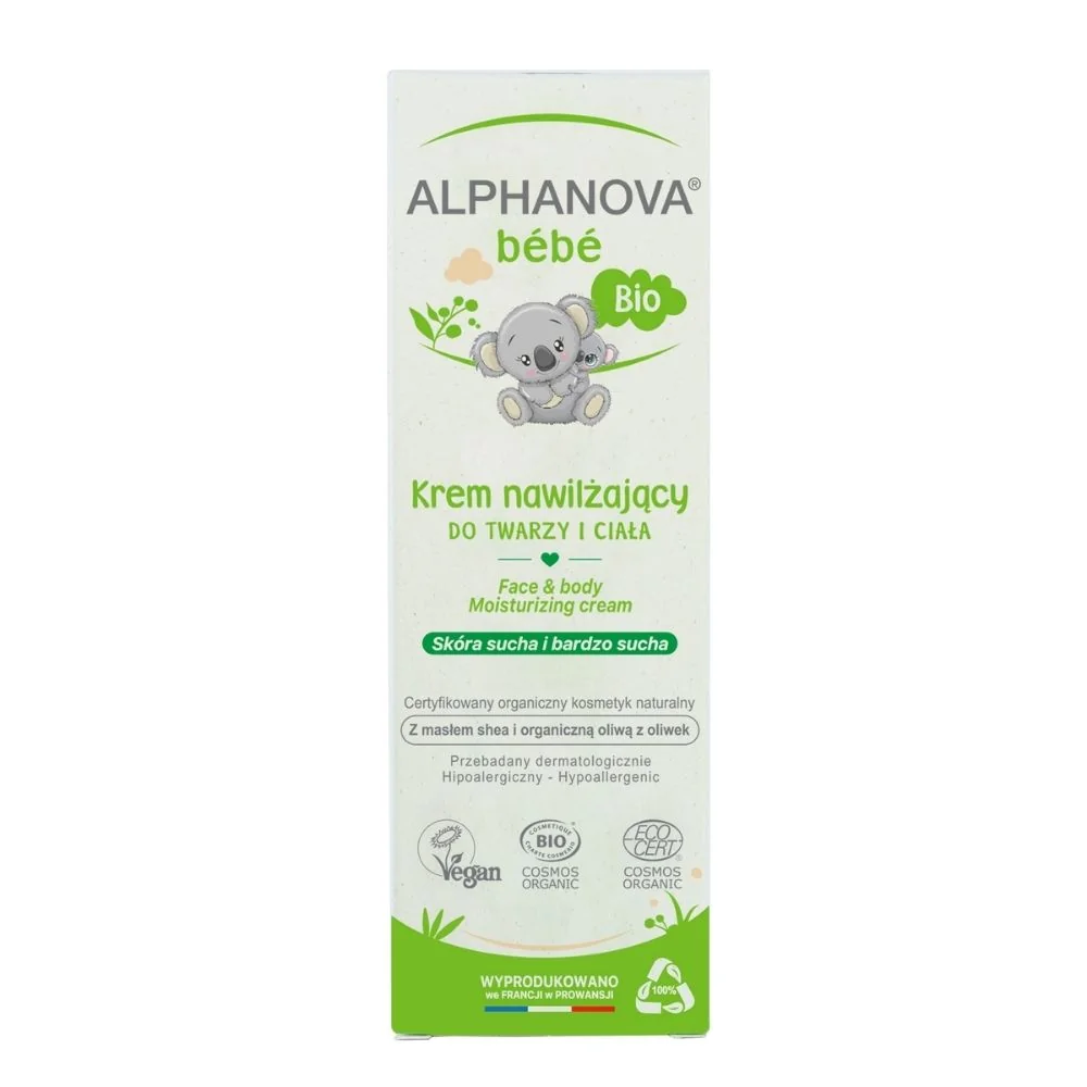 ALPHANOVA bébé, nawilżający krem do twarzy i ciała, 75 ml