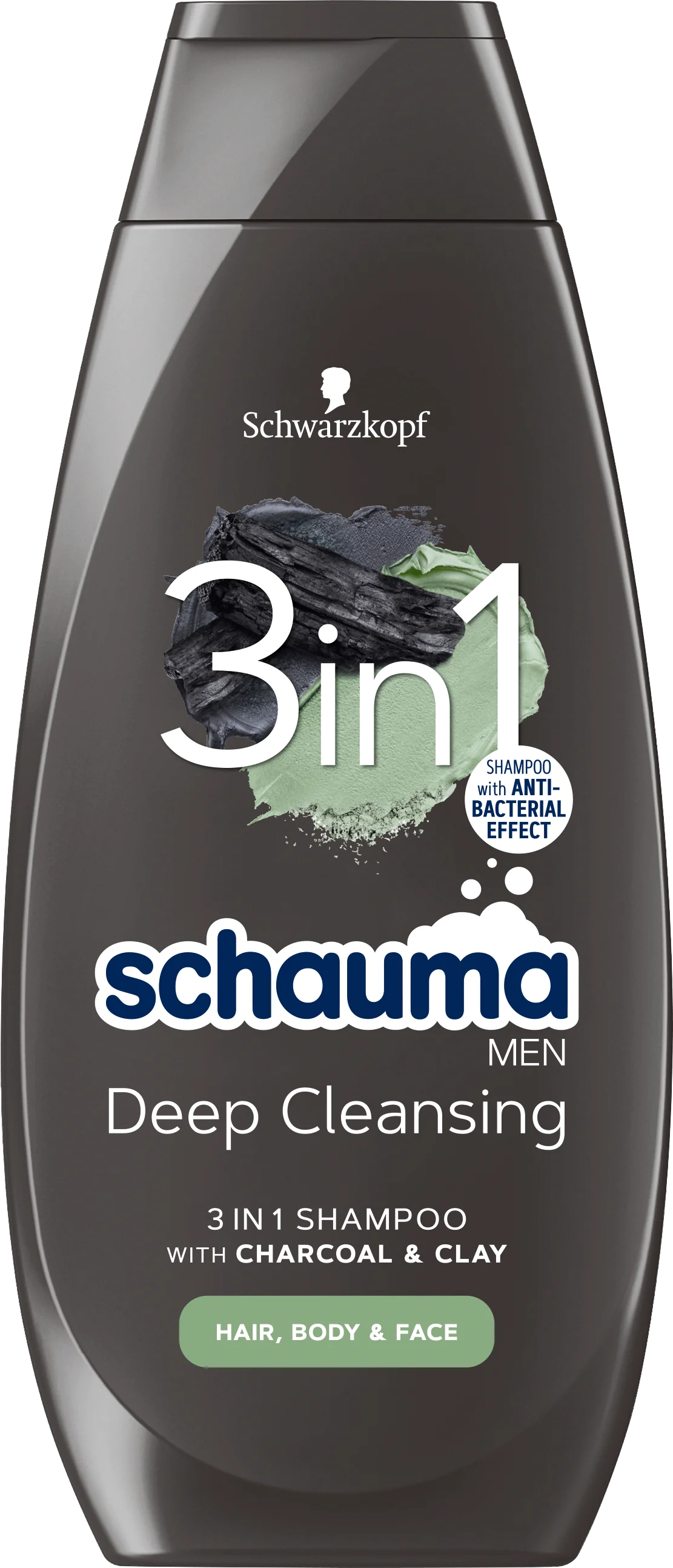 Schwarzkopf Schauma Men szampon 3w1 Węgiel z glinką, 400 ml