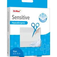 Plasters Sensitive Dr.Max, hipoalergiczne plastry dla osób z wrażliwą skórą, 8 cm x 10 cm, 10 sztuk