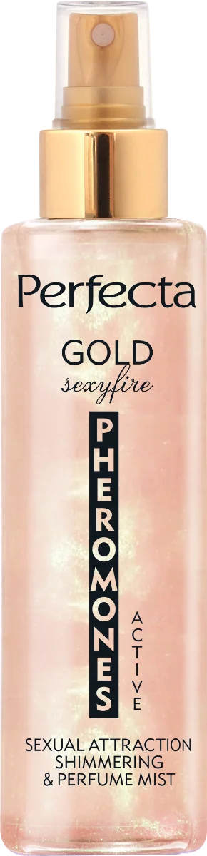 Perfecta Mist Pheromones Active Gold Sexyfire mgiełka do ciała z brokatem, 200 ml