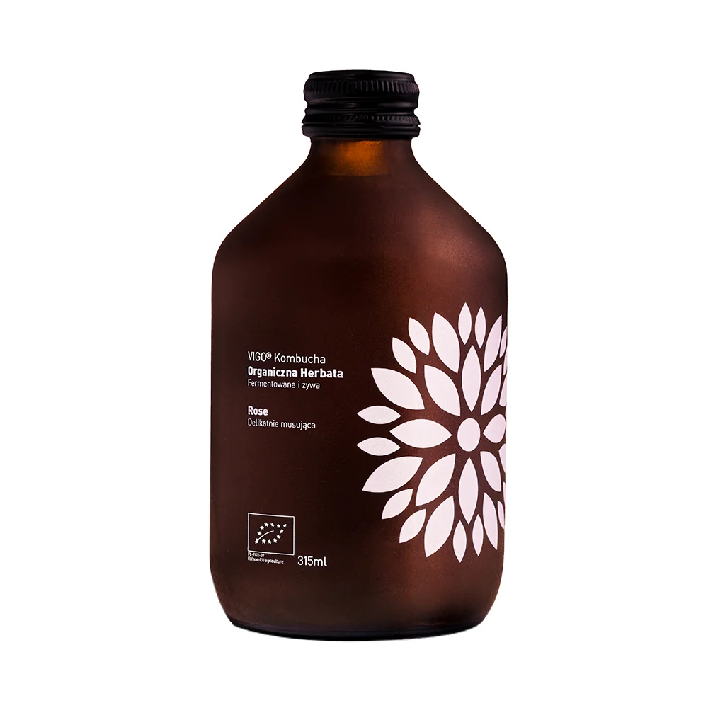 VIGO Kombucha Rose organiczna herbata fermentowana, 315 ml