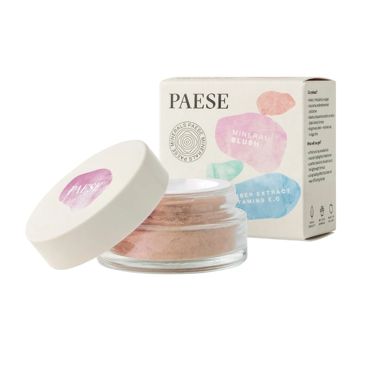 Paese Minerals Mineral Blush róż mineralny, 301N dusty rose, 6 g