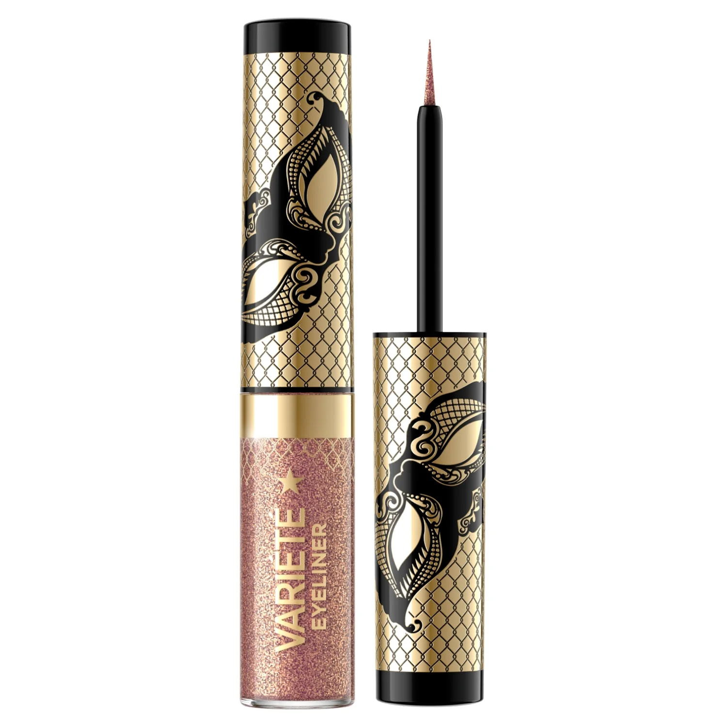 Eveline Cosmetics Variete Kolorowy eyeliner w kałamarzu nr 01 Sparkle Gold, 4 ml