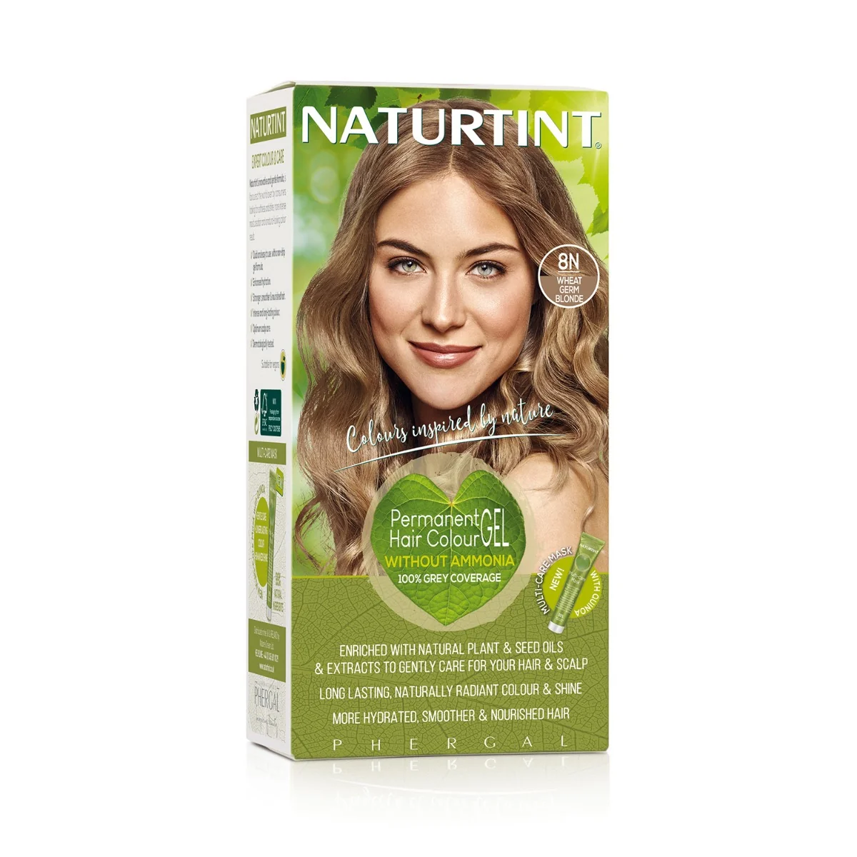 Naturtint farba do włosów bez amoniaku, 8N pszeniczny blond, 1 szt.