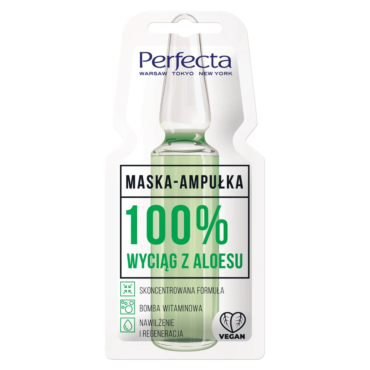 Perfecta maska-ampułka 100% wyciąg z aloesu, 8 ml