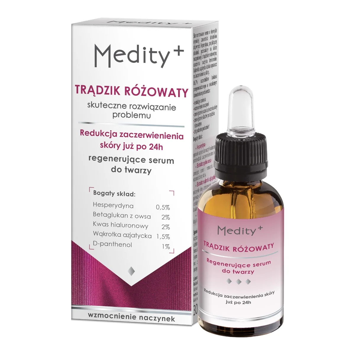 AVA Medity+ Rosacea Dermaline Rosacea Repair, serum do twarzy regenerujące, 50 ml