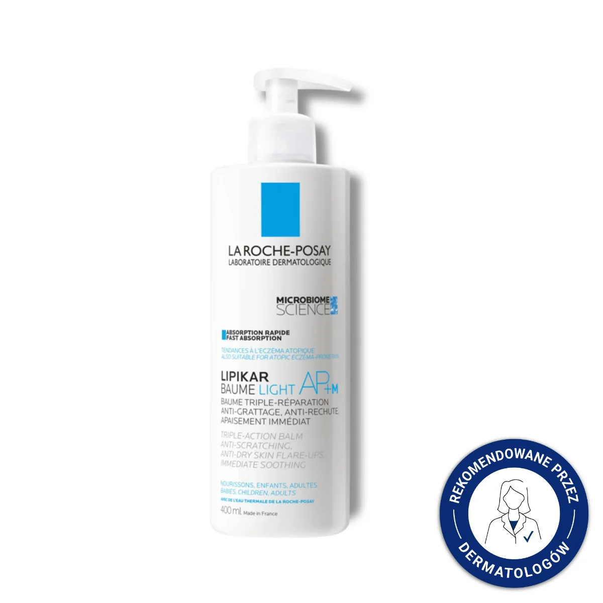 La Roche-Posay Lipikar Baume LIGHT AP+M, Balsam regenerujący do ciała, 400 ml