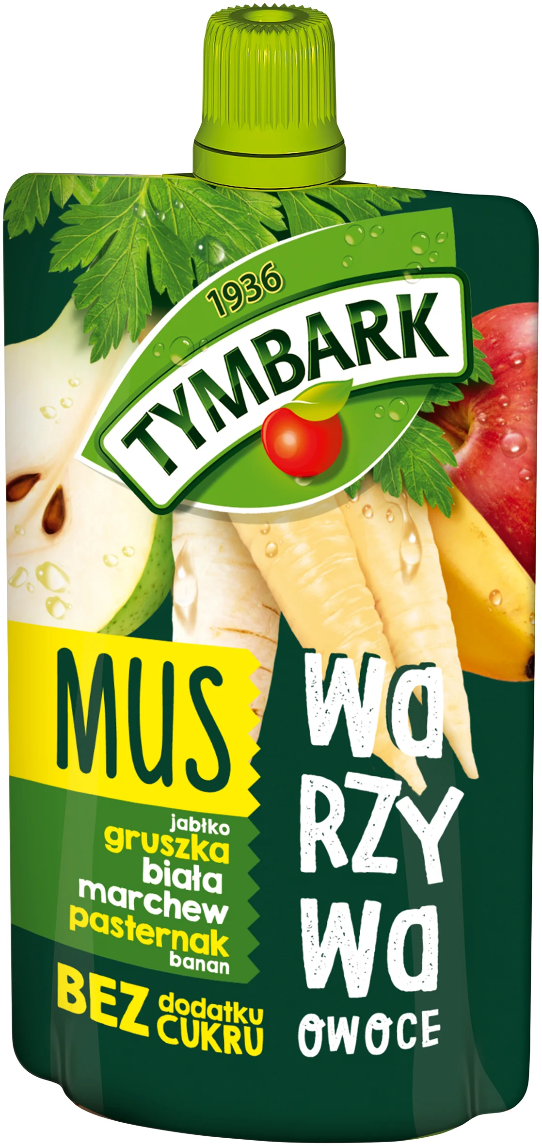 Tymbark mus Warzywa Owoce gruszka, biała marchew i pasternak, 100 g