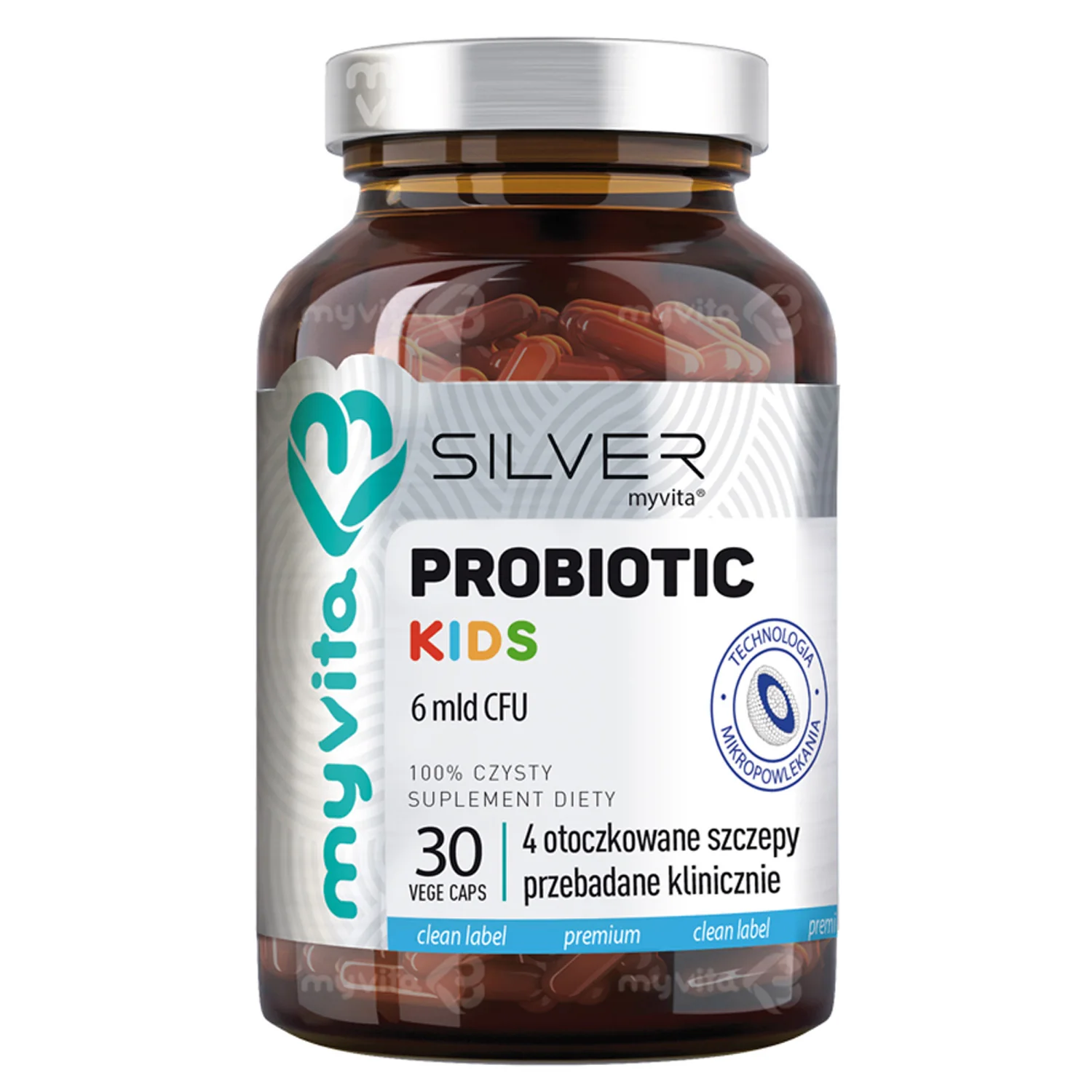 MyVita Silver Probiotic Kids 6 mld CFU, 30 kapsułek