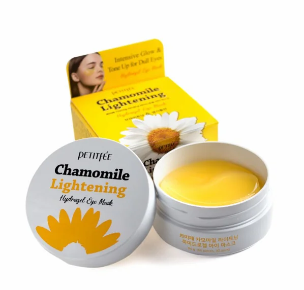 Petitfee Chamomile Lightening, hydrożelowe płatki pod oczy z ekstraktem z rumianku, 60 szt.