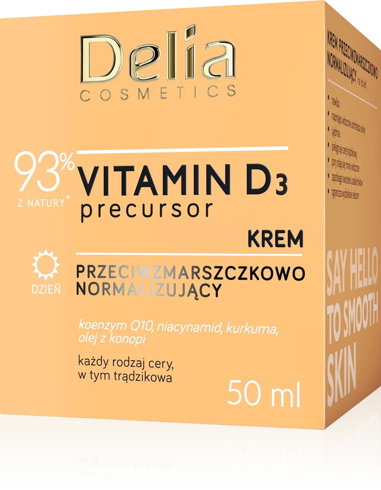 Delia Vitamin D3 krem przeciwzmarszczkowy normalizujący na dzień, 50 ml