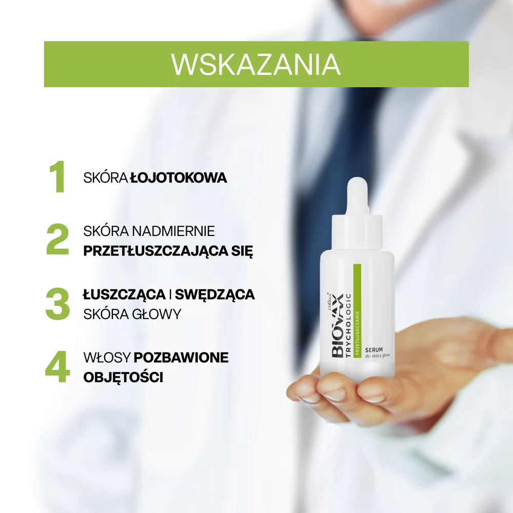 Biovax Trychologic Przetłuszczanie serum do skóry głowy, 50 ml