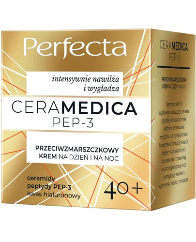 Perfecta Ceramedica PEP-3, przeciwzmarszczkowy krem na dzień i na noc 40+, 50 ml