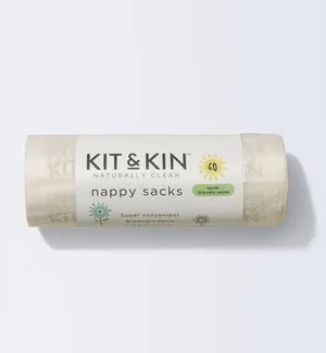 Kit & Kin Naturally Clean Worki biodegradowalne na zużyte pieluszki, 60 szt.