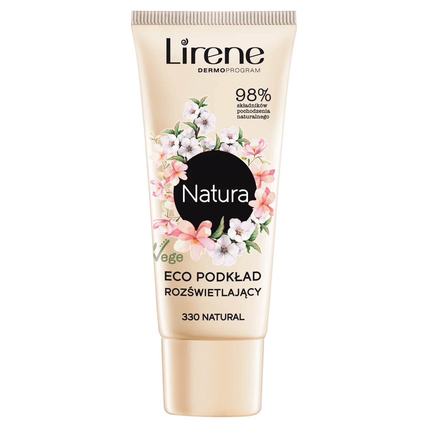 Lirene Natura ECO podkład rozświetlający 330 Natural, 30 ml