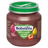 BoboVita deserek dla dzieci o smaku jabłek, jagód i gruszki Williamsa, 125 g