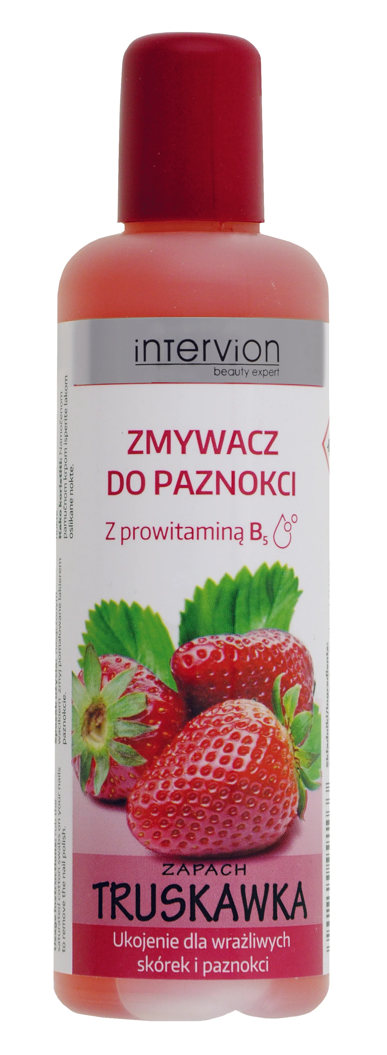 Intervion zmywacz acetonowy o zapachu truskawki, 150 ml