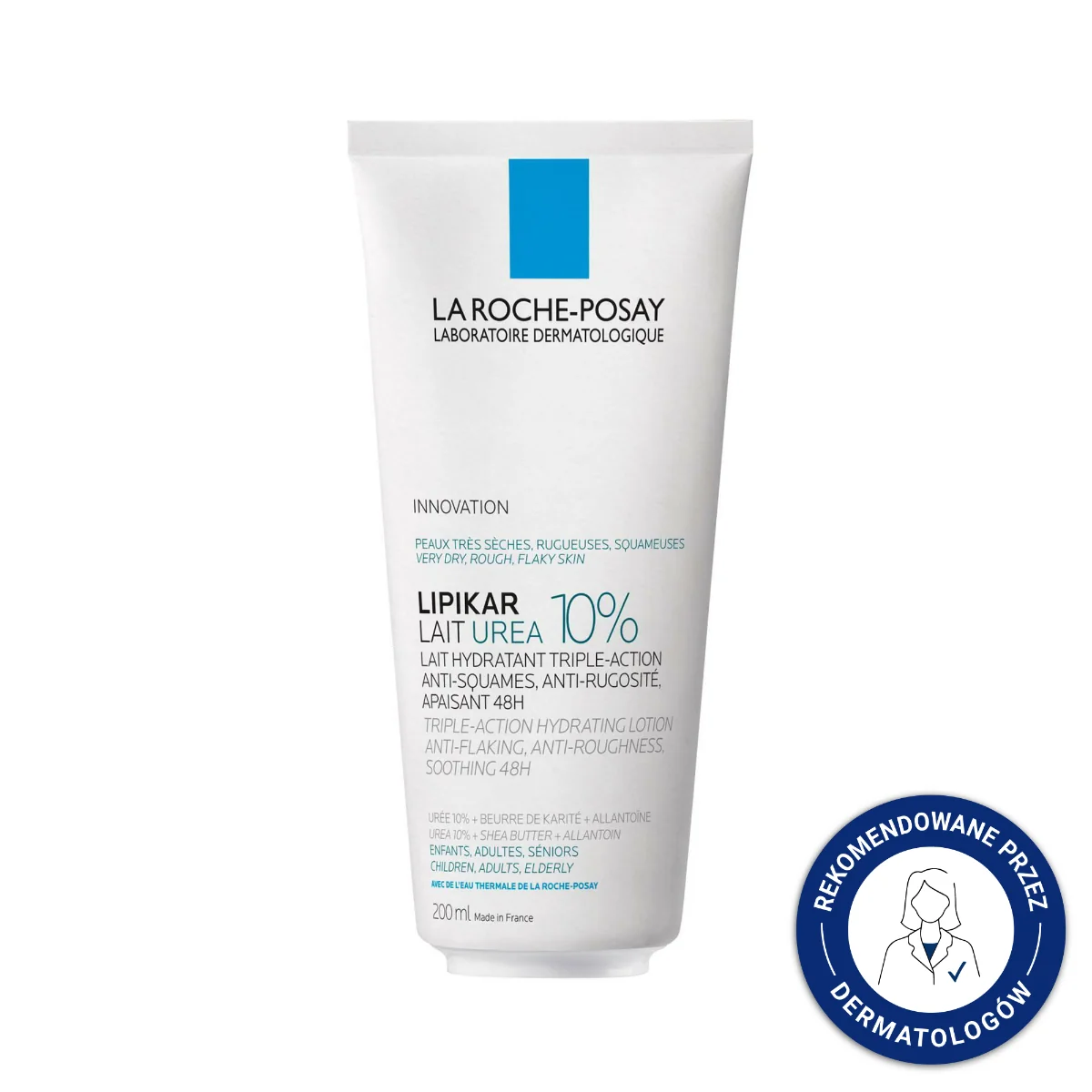 La Roche-Posay Lipikar Lait Urea 10%, Mleczko do ciała, 200 ml