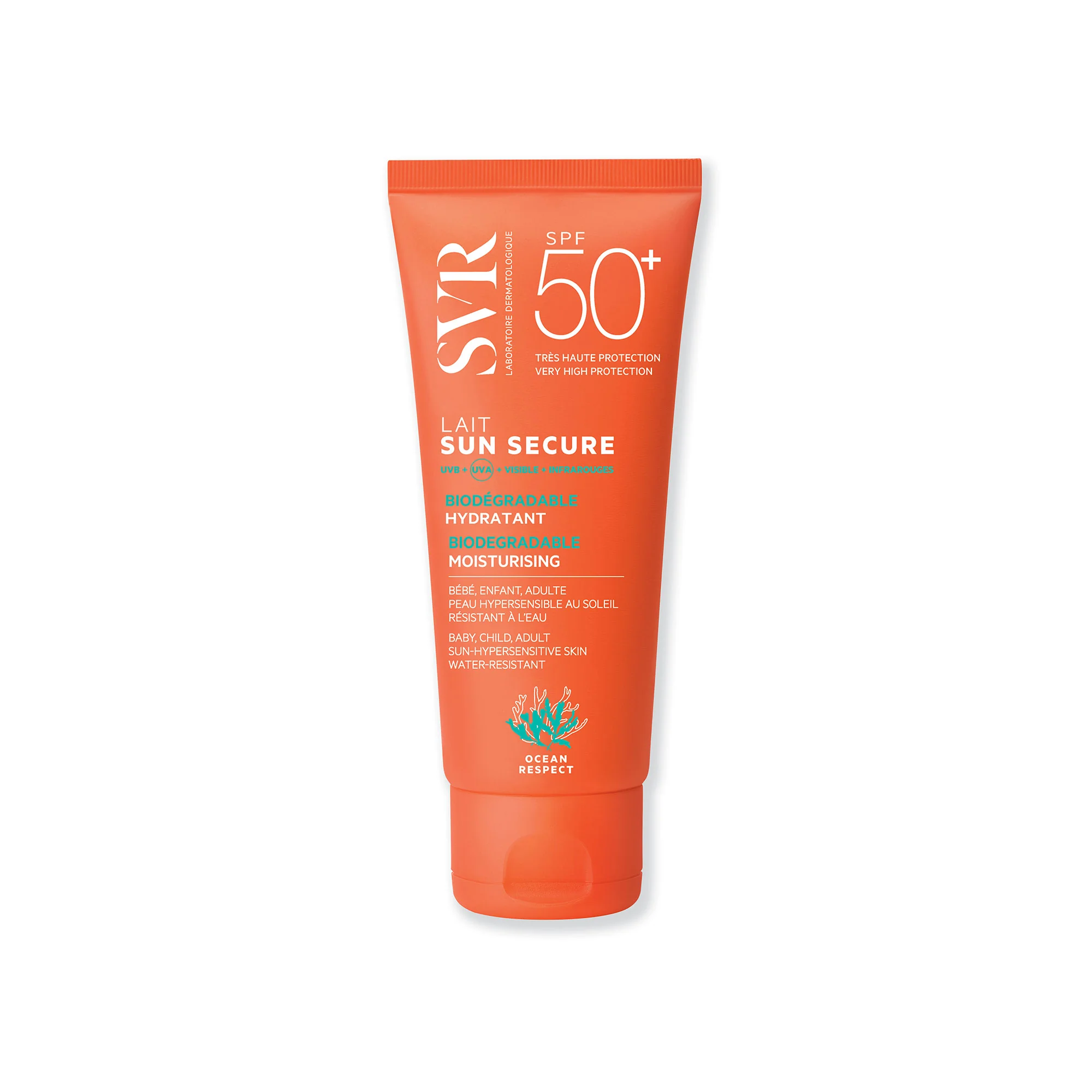 Svr Sun Secure Lait, spf 50+, biodegradowalne mleczko, 100 ml