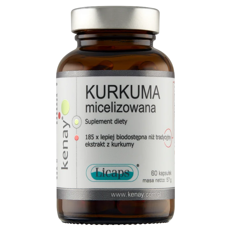 Kurkuma micelizowana Kenay, suplement diety, 60 kapsułek