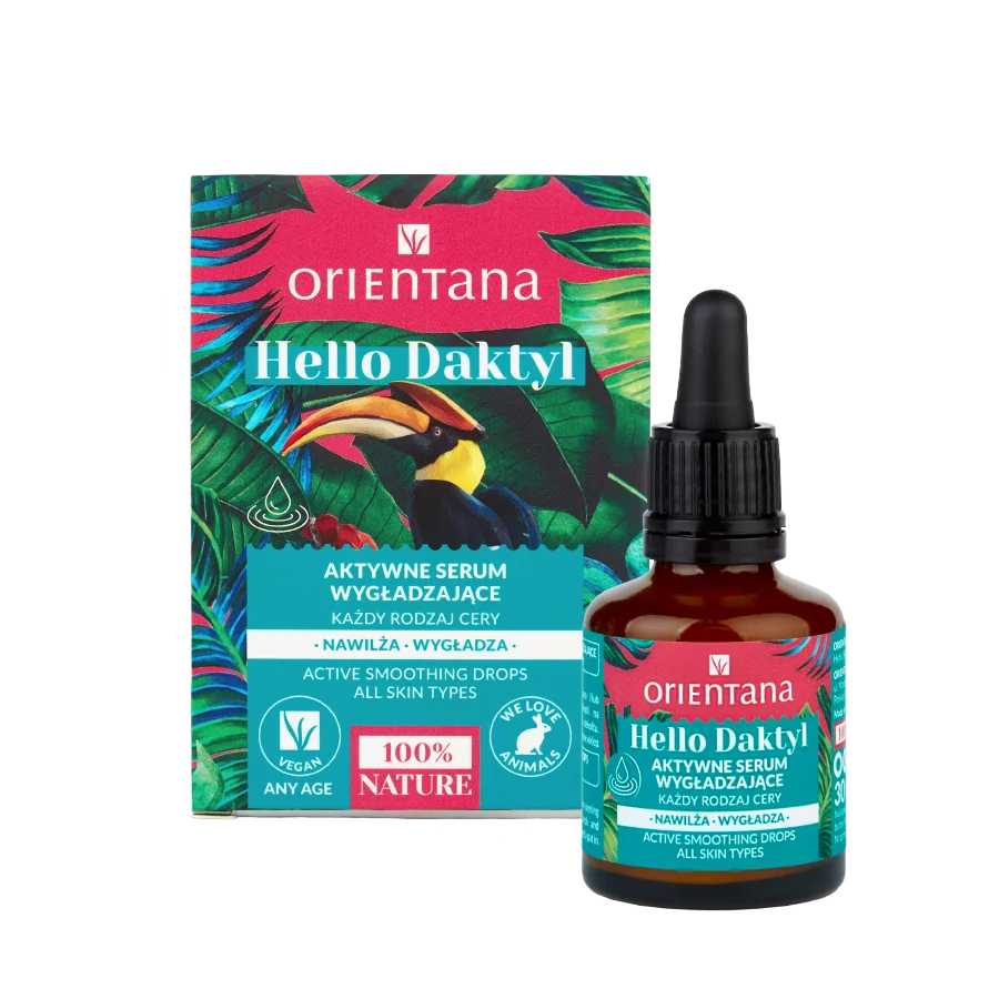 Orientana Hello Daktyl, aktywne serum wygładzające do twarzy, 30 ml