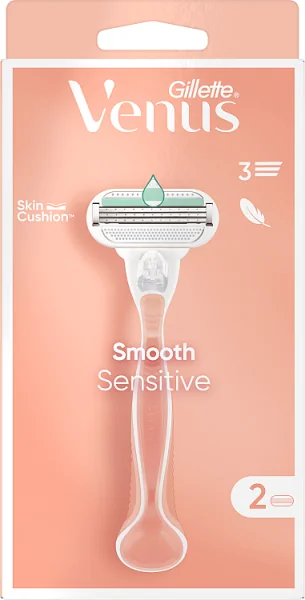 Venus Smooth Sensitive, maszynka i 2 wkłady do maszynki