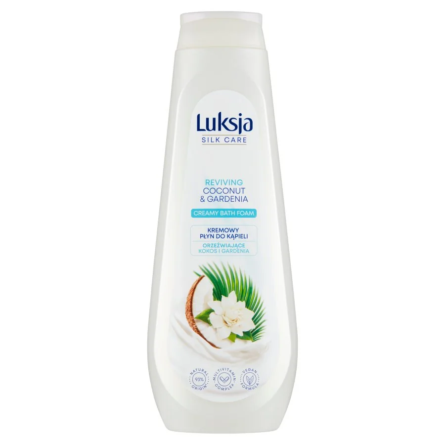 Luksja Silk Care, kremowy płyn do kąpieli Kokos i Gardenia, 900 ml