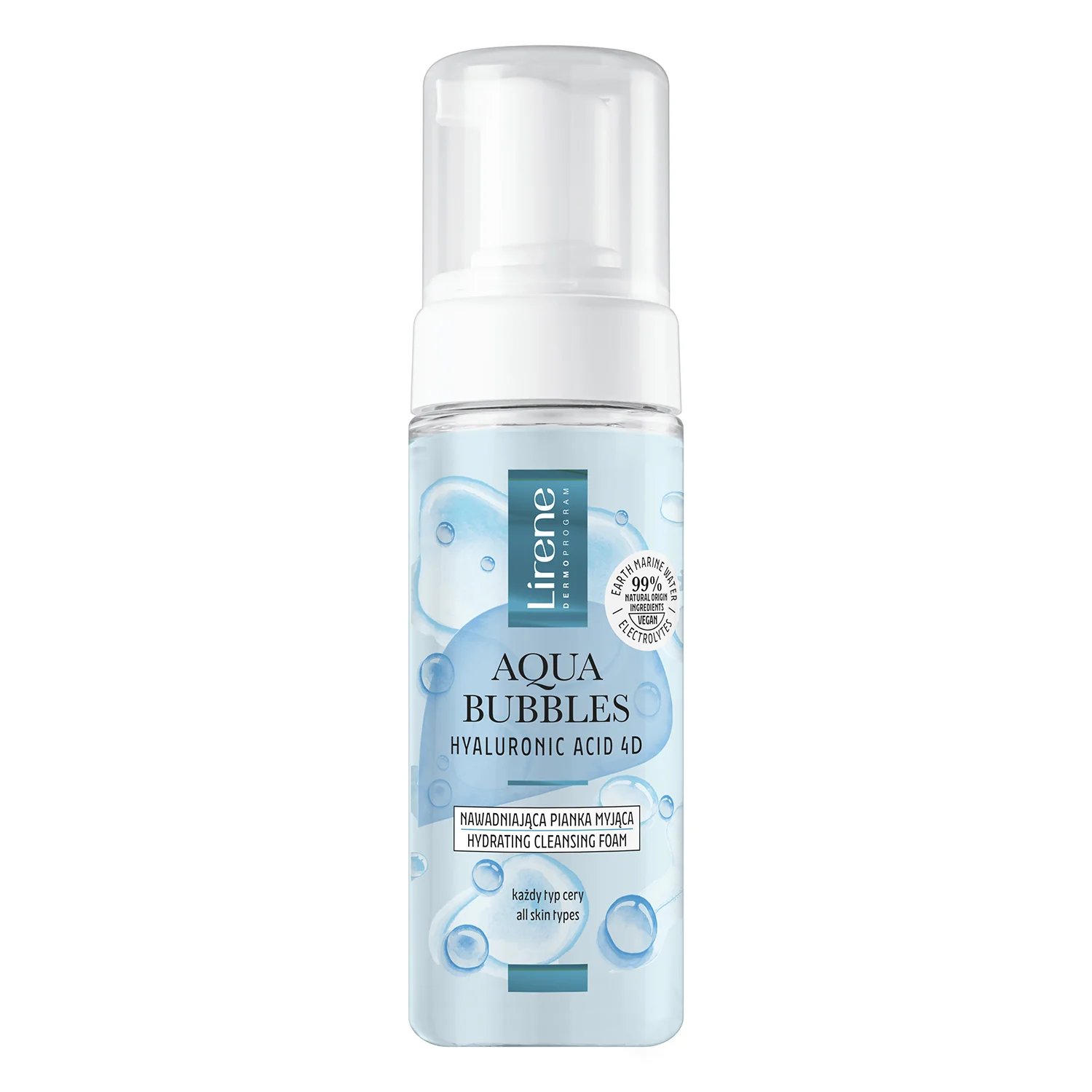 Lirene Aqua Bubbles, nawadniająca pianka myjąca, 150 ml