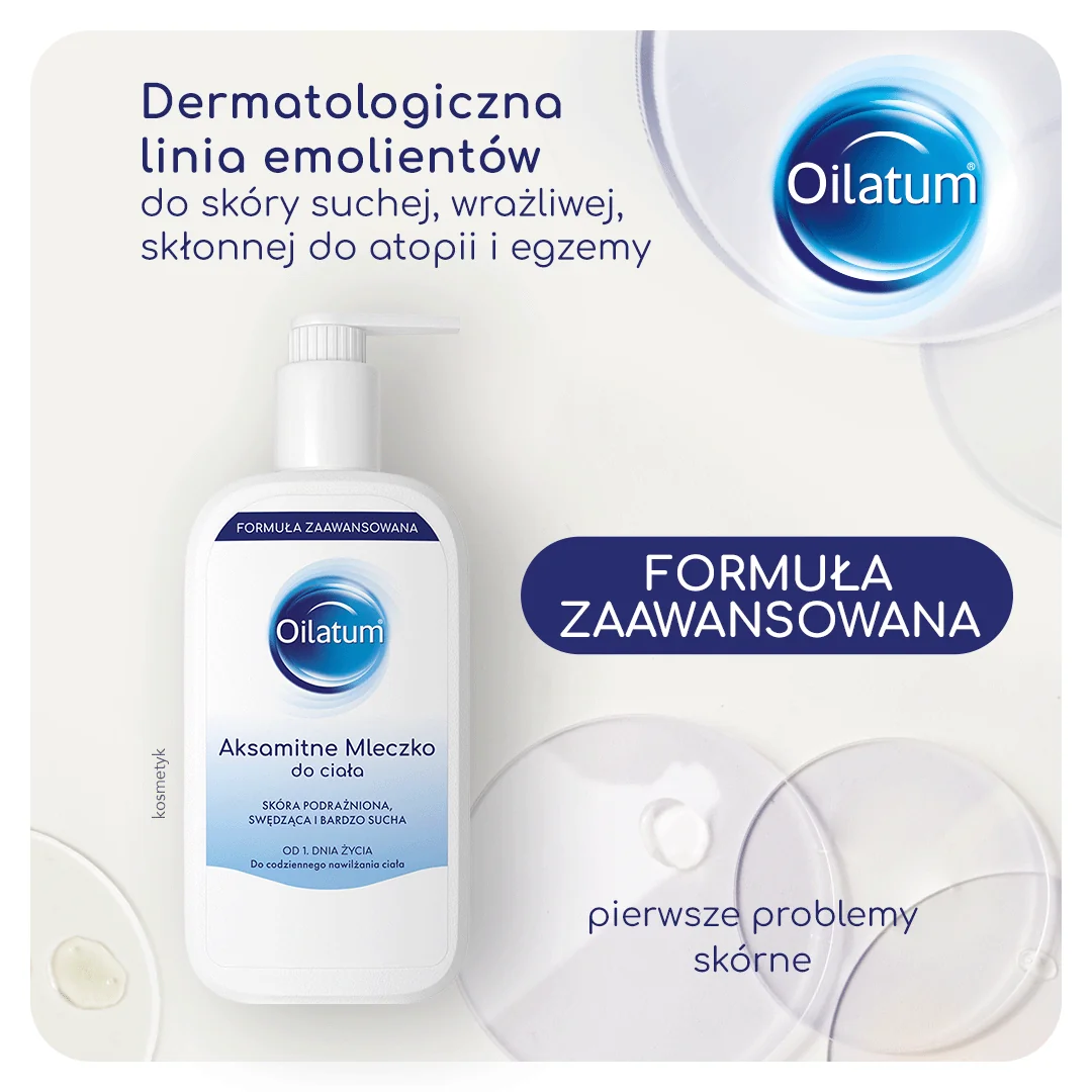 Oilatum Formuła Zaawansowana Aksamitne mleczko emolient, 400 ml