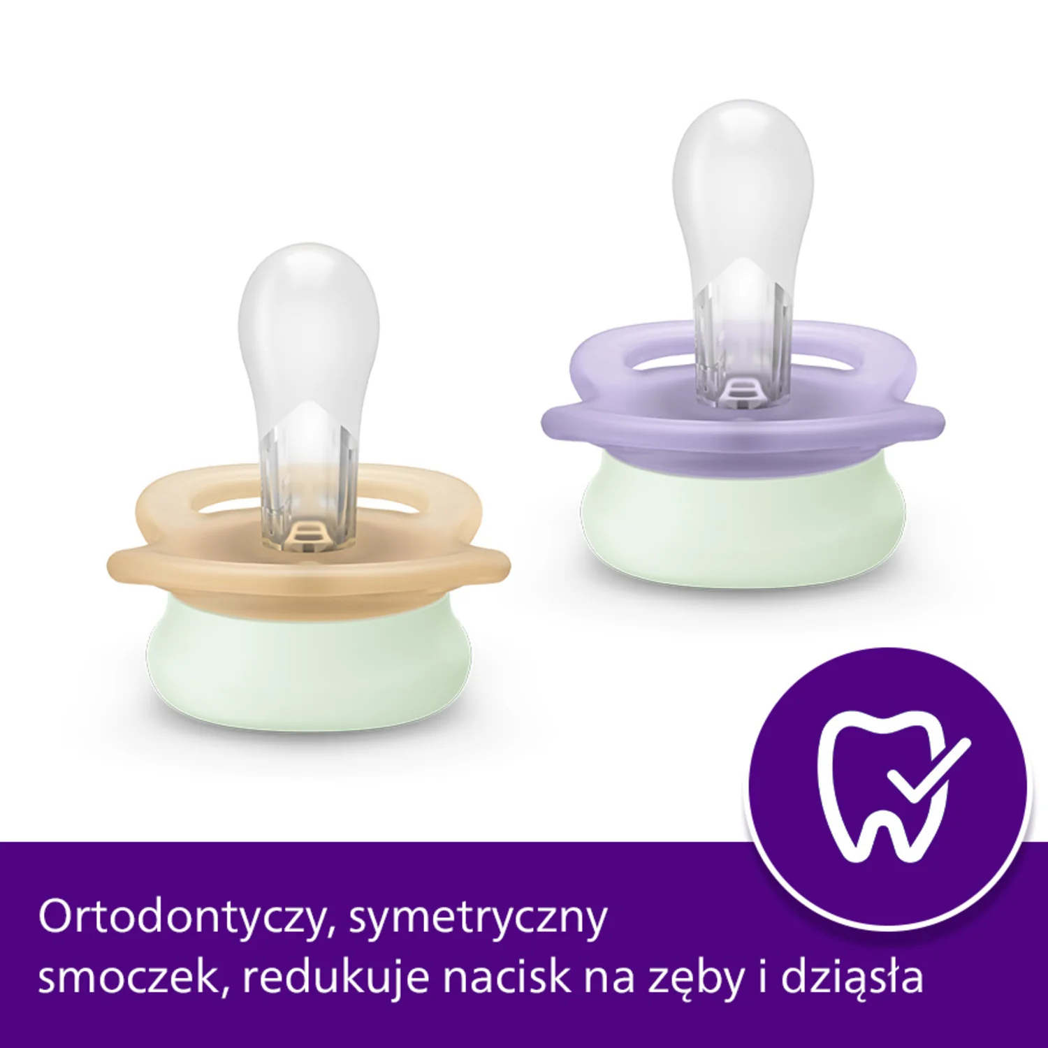 Philips Avent Ultra Start SCF075/07 smoczek świecący w ciemności, 2 szt.