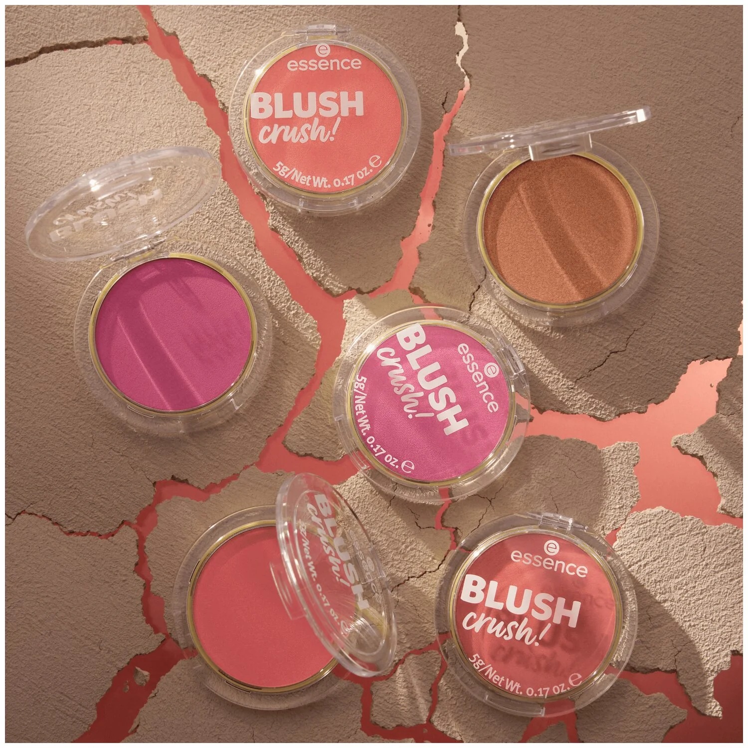 Essence Blush Crush! róż w pudrze do policzków w kompakcie 20 Deep Rose, 5 g 