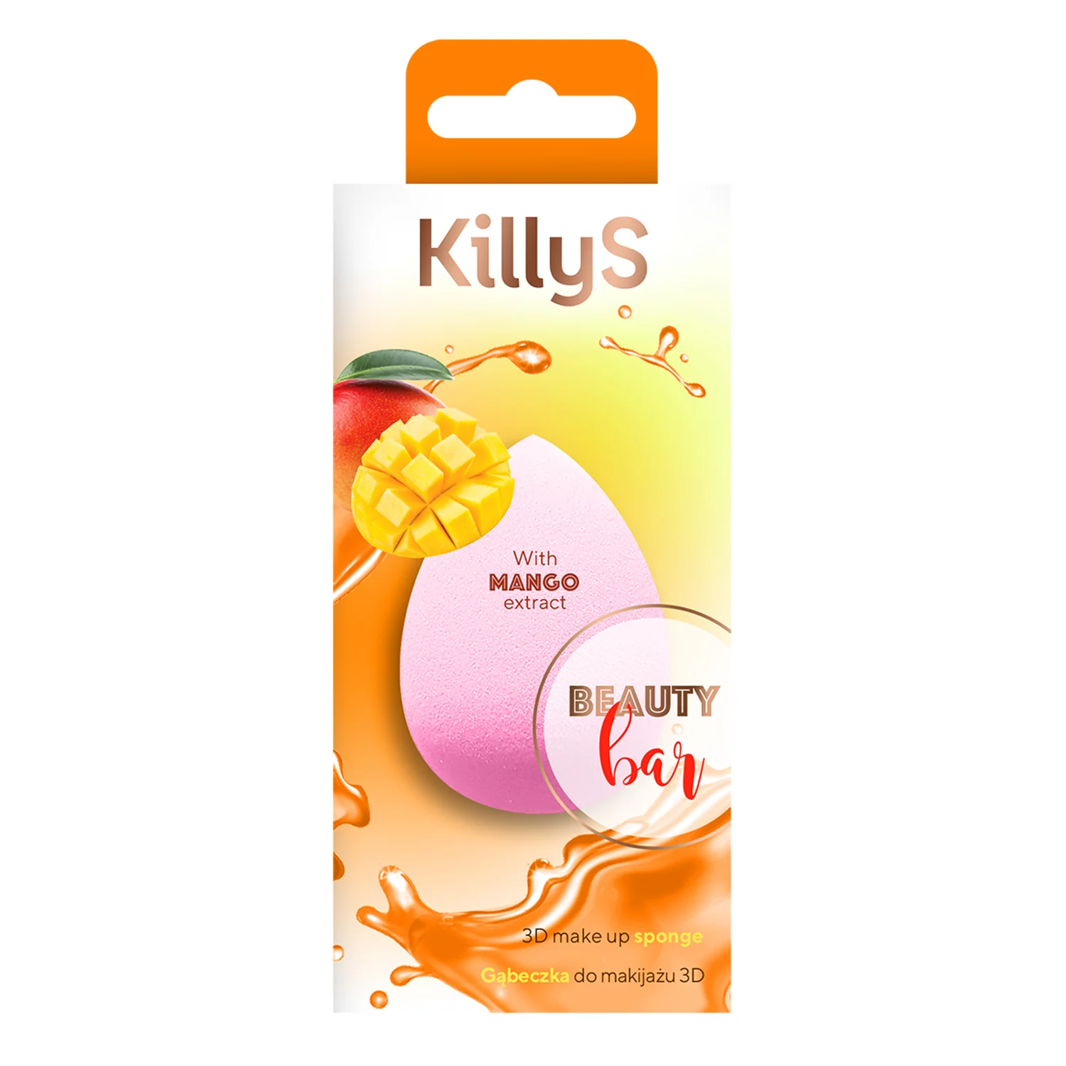 KillyS Beauty Bar 3D gąbeczka do makijażu z ekstraktem z mango, 1 szt.