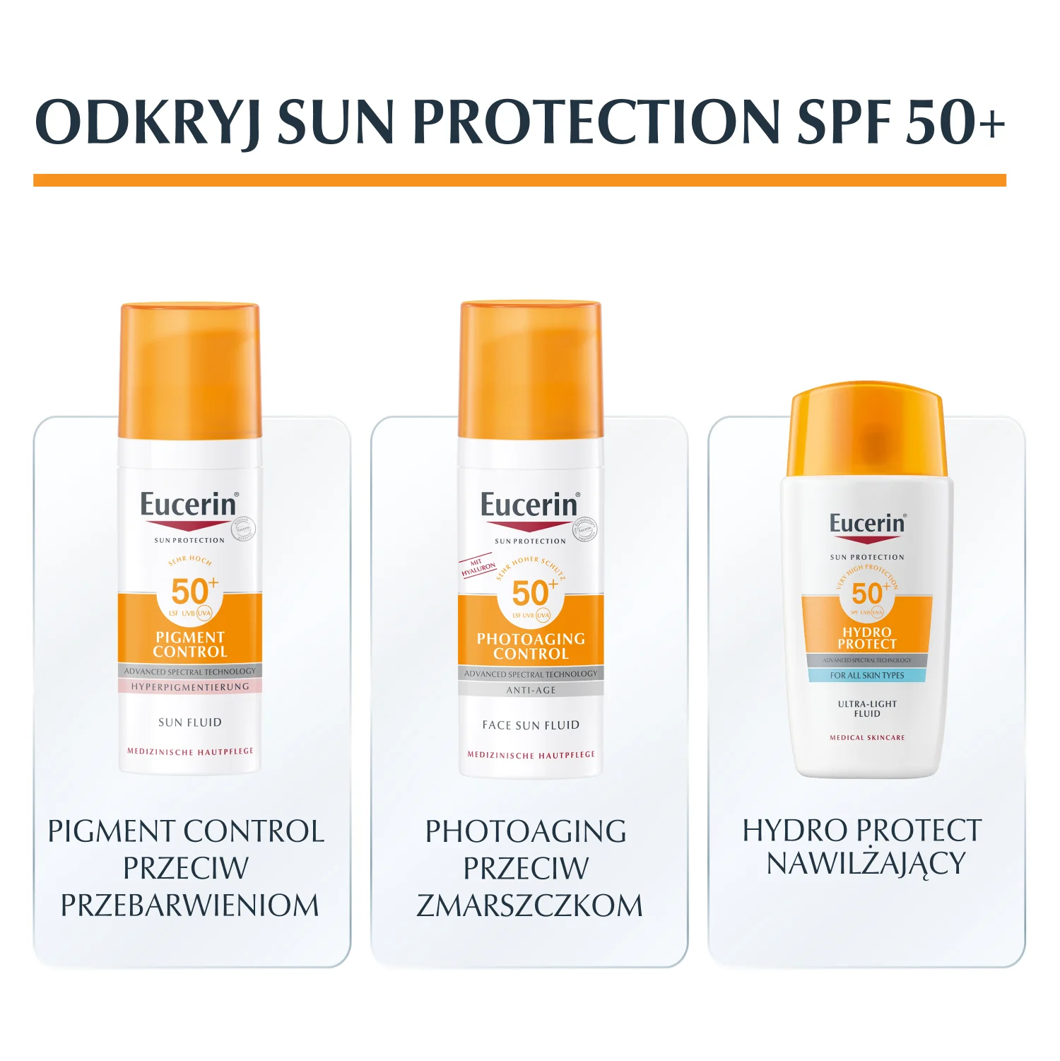 Eucerin Sun Oil Control Dry Touch Żel-krem ochronny SPF50+, 50 ml