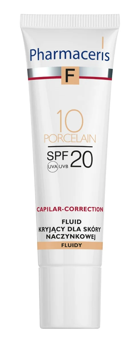 Pharmaceris F Capilar-Correction, fluid kryjący do skóry naczynkowej 10 Porcelain SPF 20, 30 ml